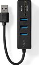 HUB USB Nedis Nedis CCGB61250BK01 huby i koncentratory USB 3.2 Gen 1 (3.1 Gen 1) Type-A 5000 Mbit/s Czarny