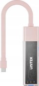 Unitek Hub USB 3.0, 4 Θύρες USB-A, Ταχύτητα 5Gbps, Αμφίδρομη Σύνδεση USB-C/USB-A, Ροζ