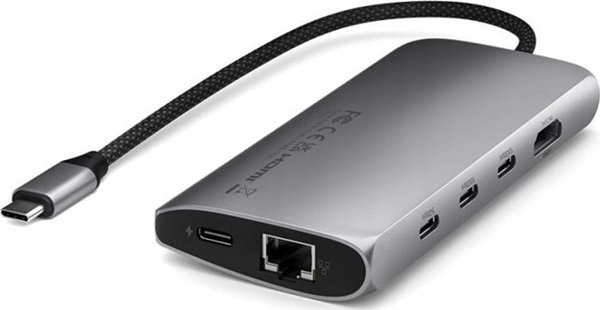 Προσαρμογέας HUB USB Satechi Satechi USB-C Multiport 8K USB-C / USB-C, HDMI, 3xUSB-A 3.2 Gen 2 10Gbps, USB-A 3.2 Gen 1 5Gbps, SD/TF space gray