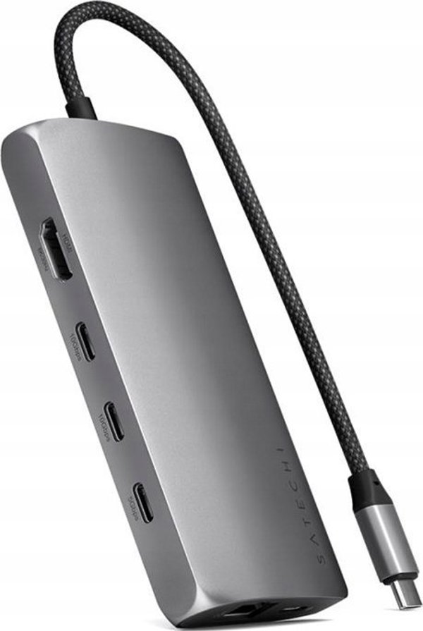 Προσαρμογέας HUB USB Satechi Satechi USB-C Multiport 8K USB-C / USB-C, HDMI, 3xUSB-A 3.2 Gen 2 10Gbps, USB-A 3.2 Gen 1 5Gbps, SD/TF space gray