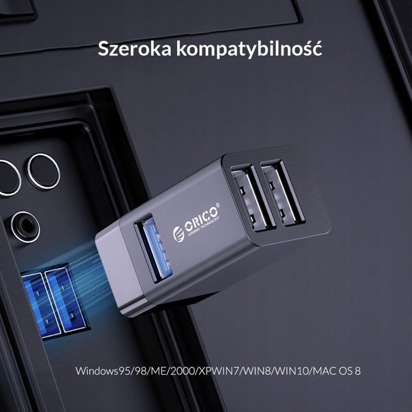 HUB USB Orico Orico Hub USB 5Gbps μίνι 3xUSB-A αλουμίνιο