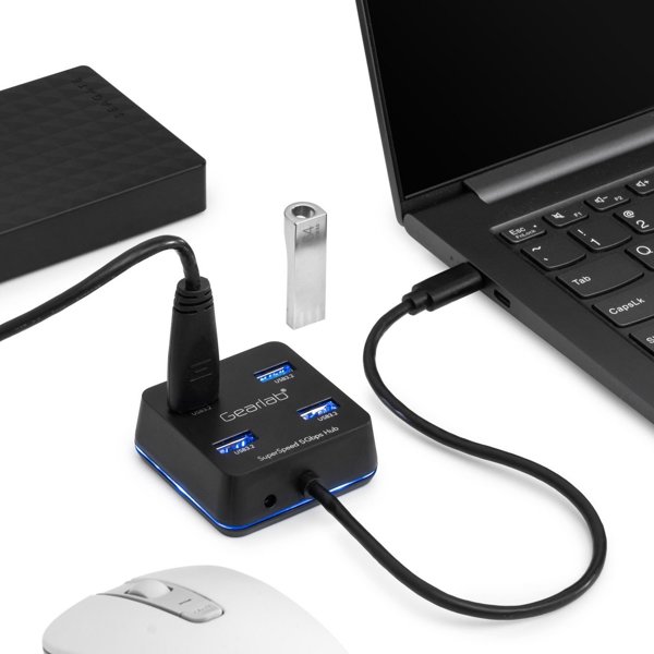 HUB USB Gearlab 4 Θύρες USB 3.2 Hub με USB-C