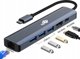 Προσαρμογέας HUB USB TB Print HUB USB C 6w1 - HDMI, USBx3, PD, RJ-45