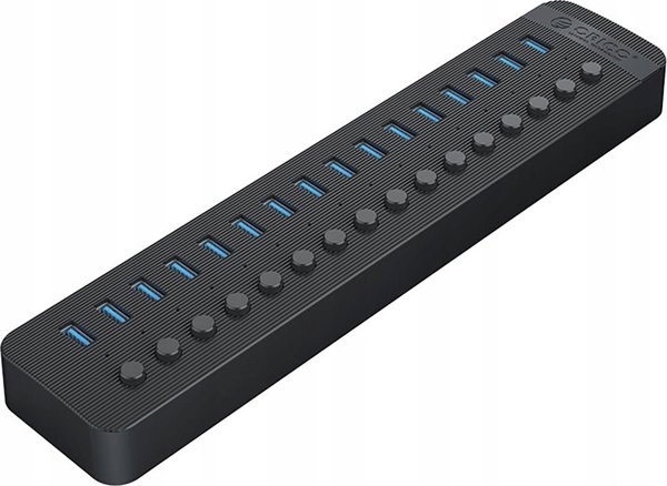 HUB 16 θυρών με διακόπτη USB-A 3.0 - μαύρο