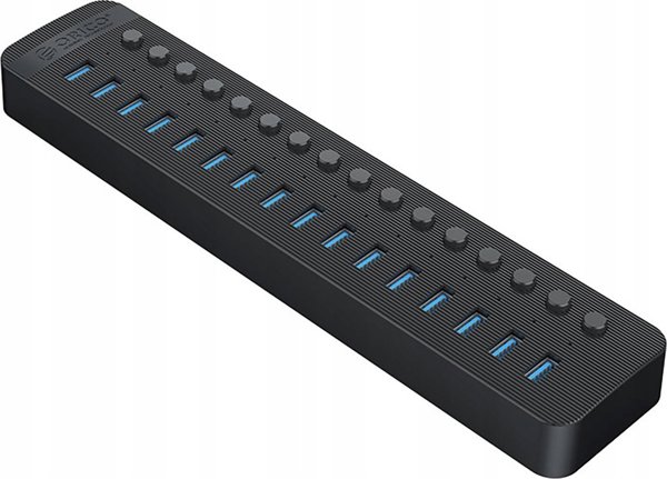 HUB 16 θυρών με διακόπτη USB-A 3.0 - μαύρο