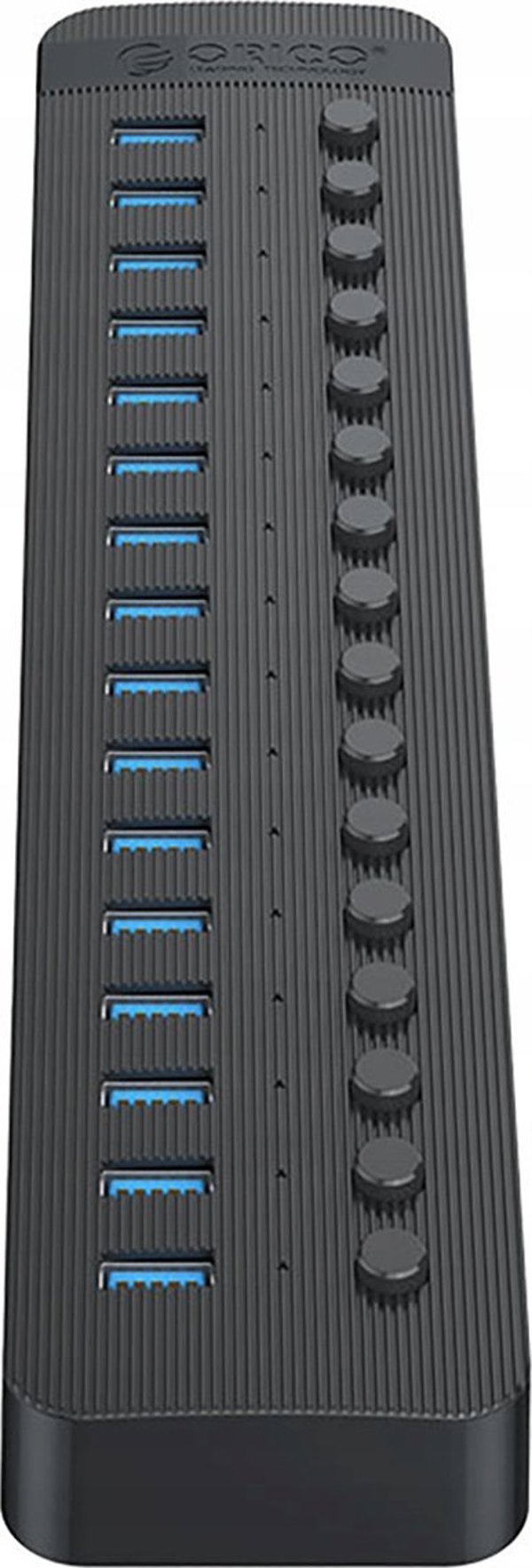 HUB 16 θυρών με διακόπτη USB-A 3.0 - μαύρο