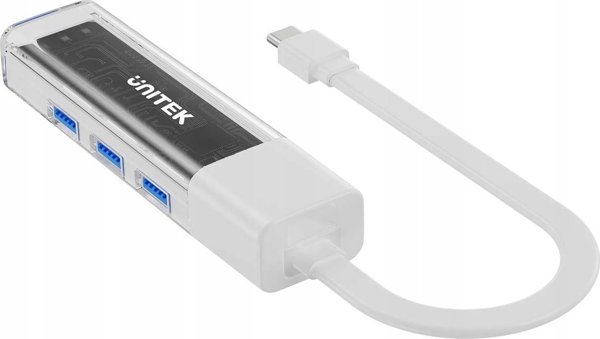 HUB USB Unitek Unitek hub αμφίδρομος USB C/USB A 5Gbps, 4x USB A λευκό