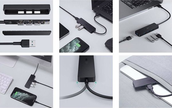 Aukey USB HUB 4x USB-A 3.1 Gen1 (CB-H39) 12321143 5902666662507