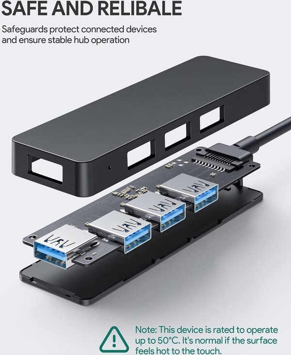 Aukey USB HUB 4x USB-A 3.1 Gen1 (CB-H39) 12321143 5902666662507