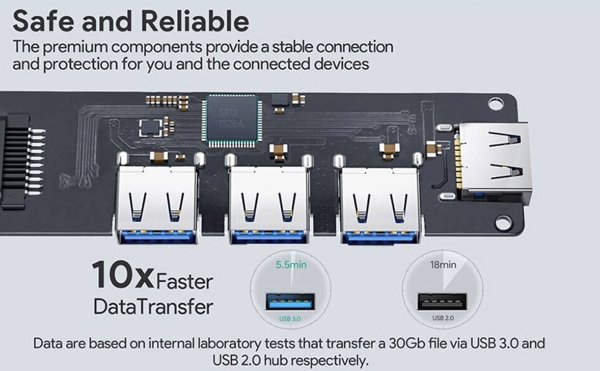 Aukey USB HUB 4x USB-A 3.1 Gen1 (CB-H39) 12321143 5902666662507