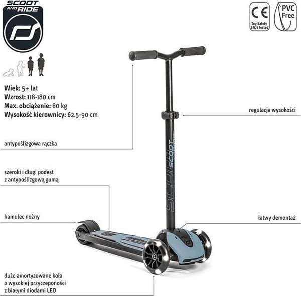 ScootAndRide Highwaykick 5 σκούτερ Silver (96434) 5946782 4897033964340