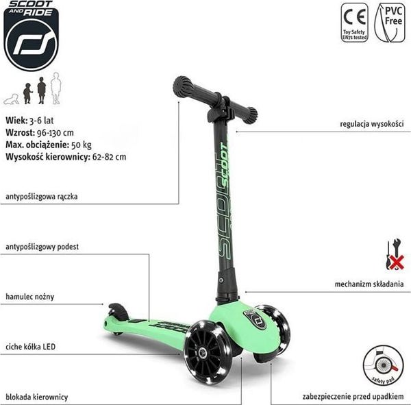 Hulajnoga ScootAndRide Highwaykick 3 Zielony (96359)