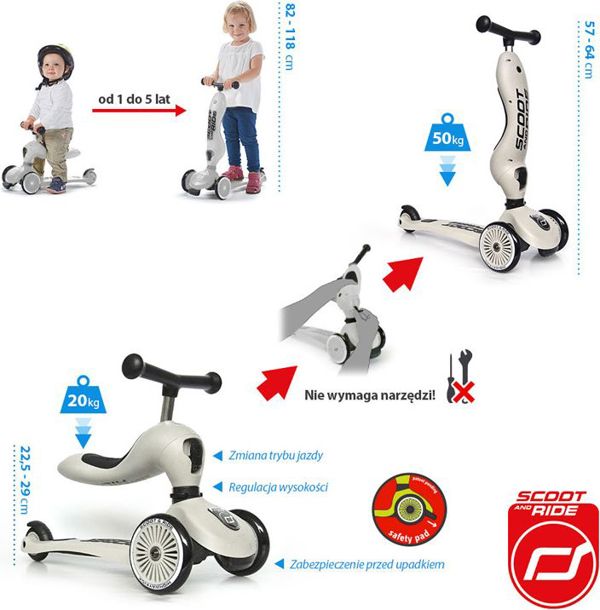 Hulajnoga Scoot and Ride Highwaykick 1 Ash (96268)