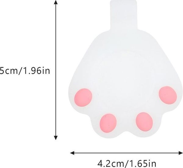 Θήκη Hurtel Cat Paw για AirTag από σιλικόνη, λευκή