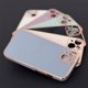 Θήκη Hurtel Lighting Color για iPhone 12 Pro Max, ζελατινοειδής θήκη με χρυσό πλαίσιο, μέντα
