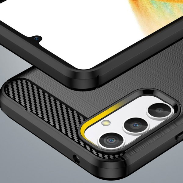 Hurtel Carbon Case θήκη για Realme 10 Pro εύκαμπτη σιλικονούχα ανθρακονημάτινη θήκη μαύρη