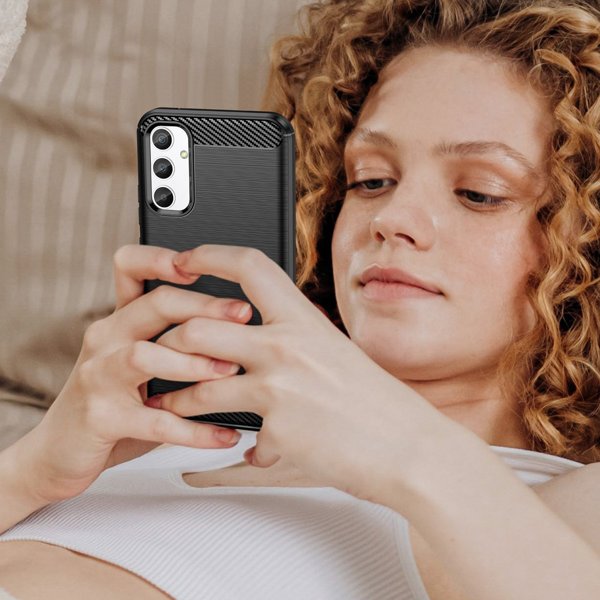 Hurtel Carbon Case θήκη για Realme 10 Pro εύκαμπτη σιλικονούχα ανθρακονημάτινη θήκη μαύρη