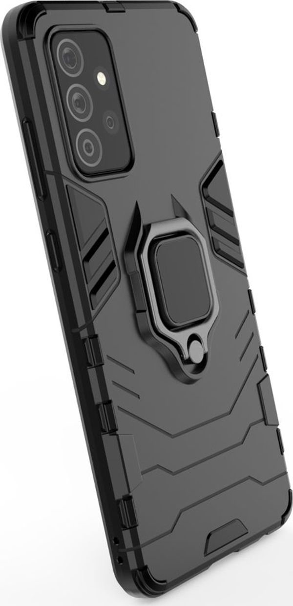 Hurtel Ring Armor θωρακισμένη υβριδική θήκη + μαγνητική βάση Samsung Galaxy A72 4G μαύρο