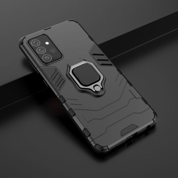 Hurtel Ring Armor θωρακισμένη υβριδική θήκη + μαγνητική βάση Samsung Galaxy A72 4G μαύρο
