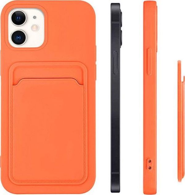 Hurtel Θήκη κάρτας σιλικόνης πορτοφόλι με τσέπη για κάρτα έγγραφα για Samsung Galaxy A72 4G μπορντό