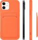 Hurtel Θήκη κάρτας σιλικόνης πορτοφόλι με τσέπη για κάρτα έγγραφα για Samsung Galaxy A72 4G μπορντό