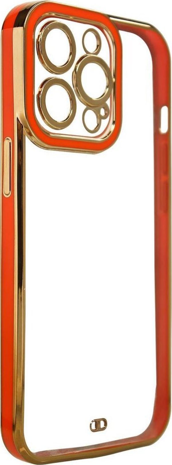 Hurtel Fashion Case θήκη για iPhone 12 Pro ζελατινώδες κάλυμμα με χρυσό πλαίσιο κόκκινο