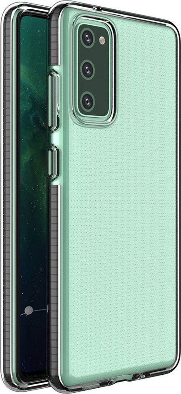 Hurtel Spring Case θήκη ζελέ με χρωματιστό πλαίσιο για Samsung Galaxy S21+ 5G (S21 Plus 5G) μαύρο