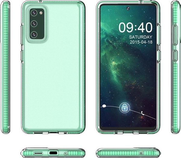 Hurtel Spring Case θήκη ζελέ με χρωματιστό πλαίσιο για Samsung Galaxy S21+ 5G (S21 Plus 5G) μαύρο