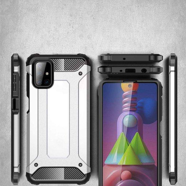 Hurtel Hybrid Armor θωρακισμένη υβριδική θήκη Samsung Galaxy M51 μπλε
