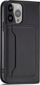 Θήκη καρτών μαγνήτη Hurtel etui Samsung Galaxy S23 Ultra θήκη με καπάκι πορτοφόλι βάση μαύρη