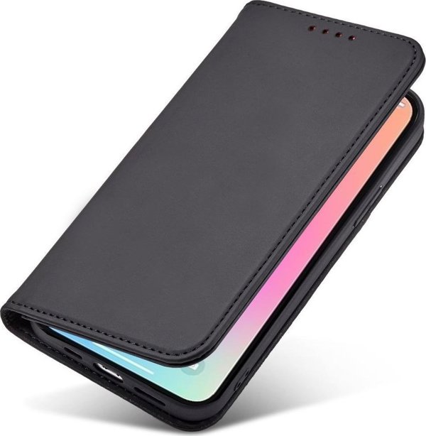 Θήκη καρτών μαγνήτη Hurtel etui Samsung Galaxy S23 Ultra θήκη με καπάκι πορτοφόλι βάση μαύρη