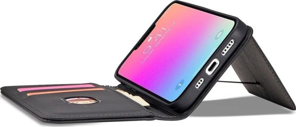 Θήκη καρτών μαγνήτη Hurtel etui Samsung Galaxy S23 Ultra θήκη με καπάκι πορτοφόλι βάση μαύρη