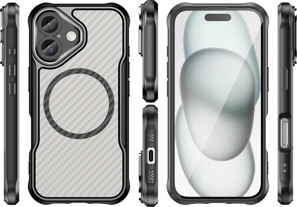 Hurtel Θήκη σιλικόνης Leading Series MagSafe για iPhone 16 - μαύρο