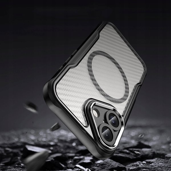 Hurtel Θήκη σιλικόνης Leading Series MagSafe για iPhone 16 - μαύρο