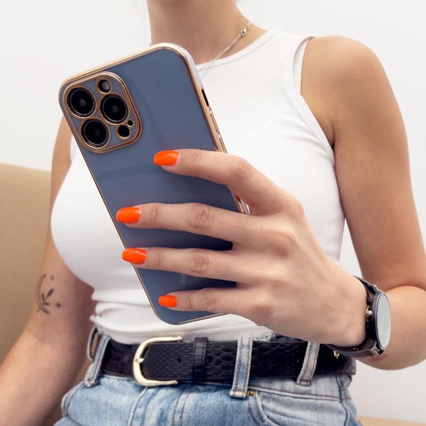 Hurtel Θήκη Lighting Color για Xiaomi Redmi Note 11 ζελέ κάλυμμα με χρυσό πλαίσιο μέντα