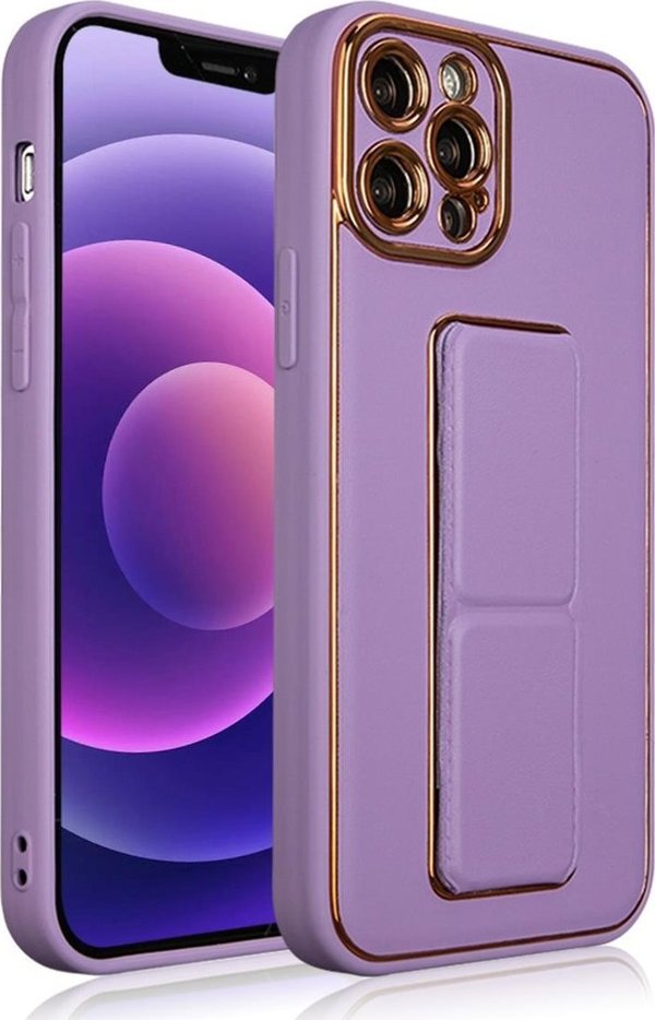 Hurtel Νέα Θήκη Kickstand etui do iPhone 13 Pro με βάση στήριξης μωβ