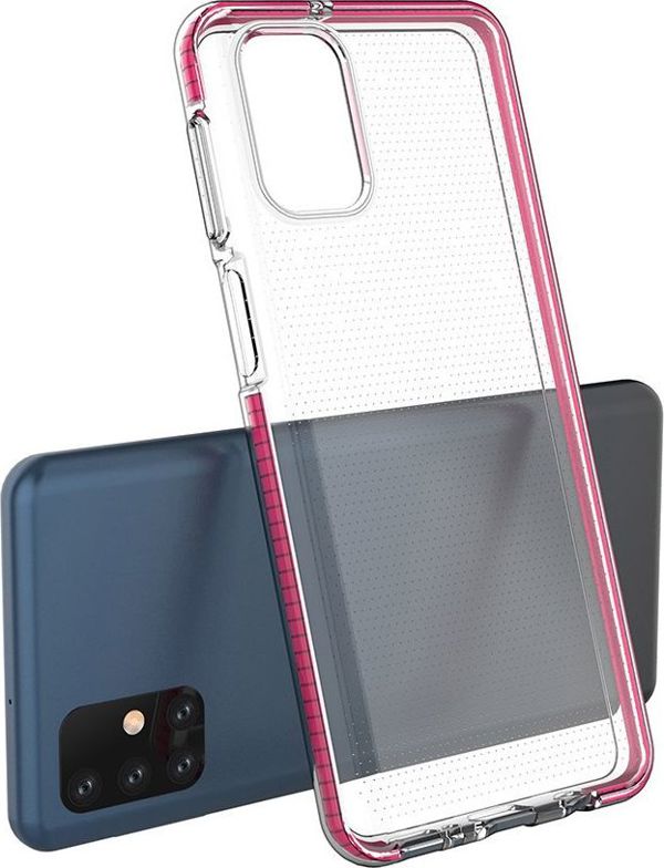 Hurtel Spring Case ζελατινώδης θήκη με χρωματιστό πλαίσιο για Samsung Galaxy M31s ανοιχτό ροζ