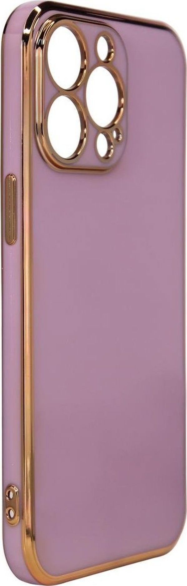 Hurtel Θήκη Φωτισμού Χρώματος Etui Xiaomi Redmi Note 11 Ζελέ με Χρυσό Πλαίσιο Μωβ