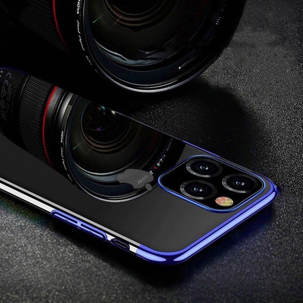 Hurtel Clear Color θήκη ζελατίνης με μεταλλικό πλαίσιο για Xiaomi Redmi Note 11S / Note 11 κόκκινο