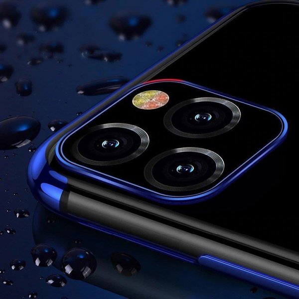Hurtel Clear Color θήκη ζελατίνης με μεταλλικό πλαίσιο για Xiaomi Redmi Note 11S / Note 11 κόκκινο