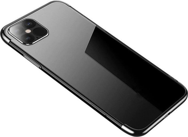 Διάφανη θήκη Hurtel με μεταλλικό πλαίσιο για Samsung Galaxy S22 Ultra μαύρη