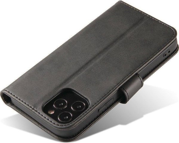 Hurtel Magnet Case κομψή θήκη με καπάκι και λειτουργία βάσης Honor Magic 4 Pro μαύρο