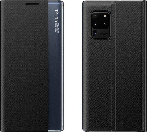 Hurtel New Sleep Case θήκη με καπάκι με λειτουργία βάσης Samsung Galaxy M53 5G μαύρο