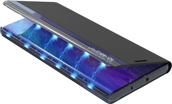 Hurtel New Sleep Case θήκη με καπάκι με λειτουργία βάσης Samsung Galaxy M53 5G μαύρο