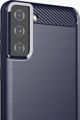 Εύκαμπτο κάλυμμα Hurtel Carbon Case για Samsung Galaxy S21+ 5G (S21 Plus 5G) μπλε