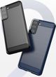 Εύκαμπτο κάλυμμα Hurtel Carbon Case για Samsung Galaxy S21+ 5G (S21 Plus 5G) μπλε