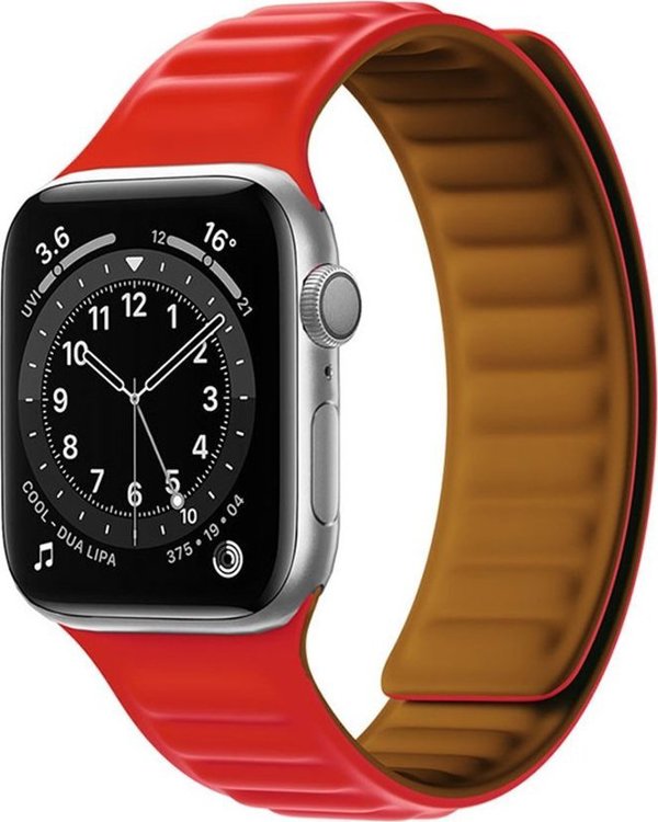 Μαγνητικό λουράκι Hurtel για Watch 6 / 5 / 4 / 3 / 2 / SE (44mm / 42mm) μαγνητικό βραχιόλι κόκκινο
