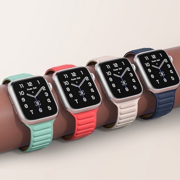 Μαγνητικό λουράκι Hurtel για Watch 6 / 5 / 4 / 3 / 2 / SE (44mm / 42mm) μαγνητικό βραχιόλι κόκκινο