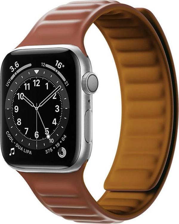 Μαγνητικό λουράκι Hurtel για Watch 6 / 5 / 4 / 3 / 2 / SE (44mm / 42mm) μαγνητικό βραχιόλι καφέ