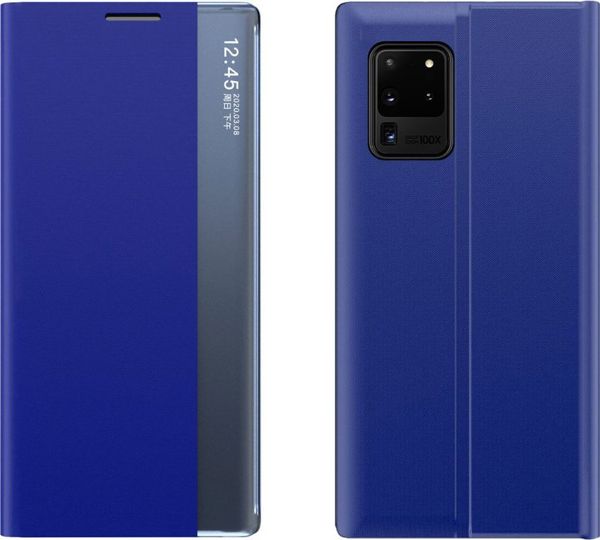 Hurtel New Sleep Case θήκη με καπάκι με λειτουργία βάσης Samsung Galaxy A02s μπλε